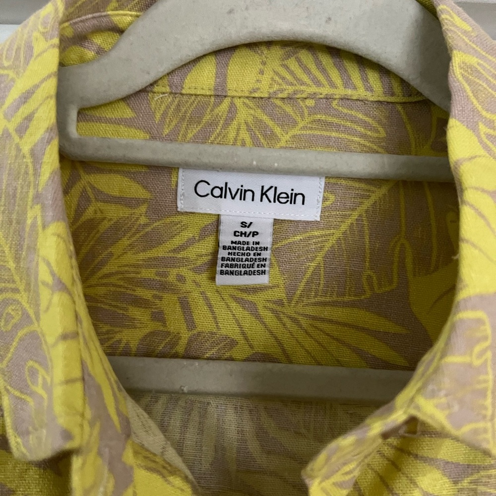 🔥3/$15🔥 NWT Calvin Klein Linen Top - Picture 4 of 5